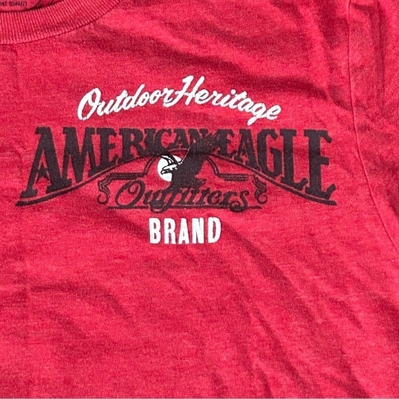American Eagle Heather Red Graphic T-shirt Men Size Large - Picture 3 of 7